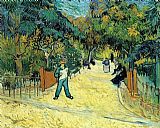 Arles Canvas Paintings - Entrance to the Public Garden in Arles